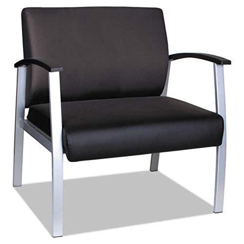 Alera alera metalounge Series bariatric Guest Chair, 30.51' x 26.96' x 33.46', Black seat, Black Back, Silver Base