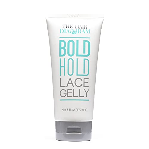 The Hair Diagram - Bold Hold Lace Gelly - Glueless - Temporary Daily Hold For Lace Front Wigs and Hair Systems - Styling Agent For Baby Hairs - Non Toxic - Alcohol Free - Water Based Formula - 6oz