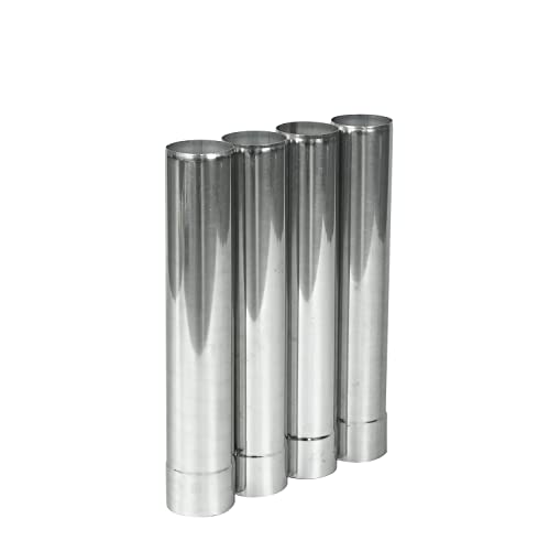 FIREHIKING Stove Pipe Stainless Steel Flue Extension 4 Sections of Straight Chimney 2.36'/6cm x 12.6'/32cm