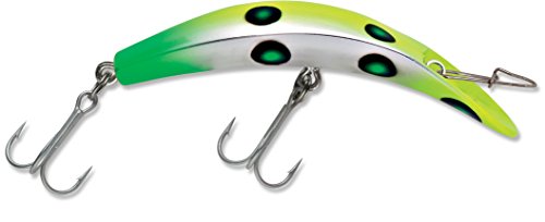 Luhr-Jensen K15 Kwikfish (Rattle) Flo. Chartreuse/Green UV, 5-inch (5414-015-1601)