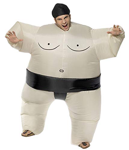 AOGU Inflatable Sumo Wrestler Wrestling Costume Halloween Costume for Adults Inflatable Costumes Cosplay