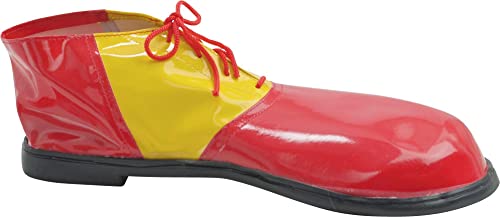 Red and Yellow Glossy Clown Shoes (Adult Size) 2 Pairs - Perfect Birthday and Halloween Costume Outfit
