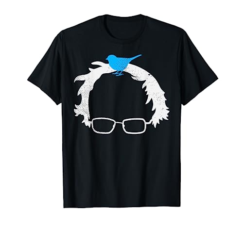 Bernie Sanders Wig Blue Bird Glasses 2020 Election President T-Shirt