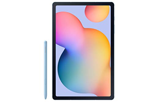 SAMSUNG Galaxy Tab S6 Lite 10.4' 128GB Android Tablet, LCD Screen, S Pen Included, Slim Metal Design, AKG Dual Speakers, 8MP Rear Camera, Long Lasting Battery, US Version, 2022, Angora Blue