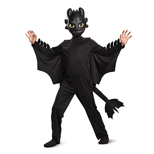 Disguise Toothless Classic How to Train Your Dragon Child Costume Black, Small (4-6)