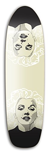 ZtuntZ Skateboards AM 'Marilyn' Old School Deck, 8.50 x 32-Inch/14.5-Inch WB, Black/Natural