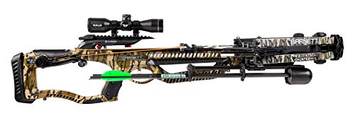Barnett Whitetail Hunter Crossbow, with 4x32mm Multi-Reticle Scope, 2 Arrows, Lightweight Quiver, STR with Crank Device