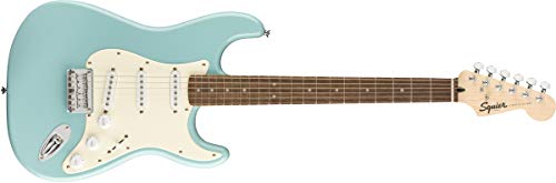 Squier Bullet Stratocaster HT SSS Electric Guitar, with 2-Year Warranty, Tropical Turquoise, Laurel Fingerboard