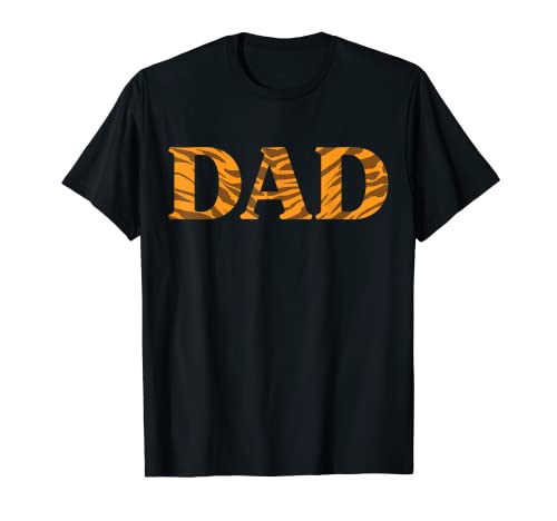 Mens Father's Day Tiger Print Proud Family Dad T-Shirt