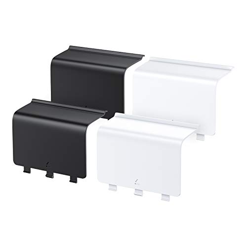 4 Pack Battery Back Cover for Xbox One/One S/One X Controller [NOT for Xbox Series X/S], Avorast Replacement Battery Back Shell Covers Compatible with Xbox One, One S, One X Controllers (Black&White)