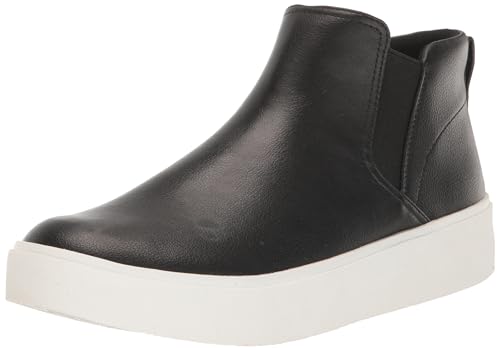 Dr. Scholl's Womens Madison Boot Slip On Platform Sneaker Boot Black Smooth 8 M