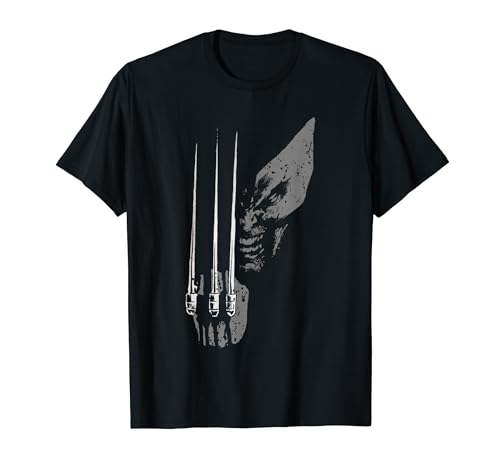 Marvel X-Men Wolverine Wild Side Distressed Face Shot T-Shirt