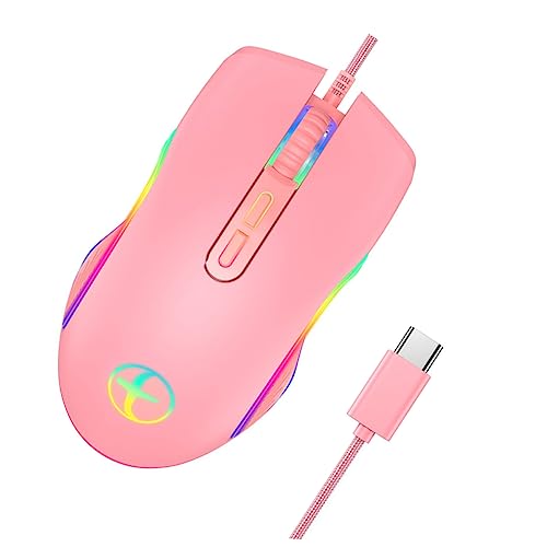 LED Mouse Pink Mouse Pink Laptop Work Laptop LED Lap Desks LED Gaming Abs Pink USB Mouse RGB Mouse Wired Gaming Mouse Wired Charming Accessories Girl Lapdesk Computer Mice