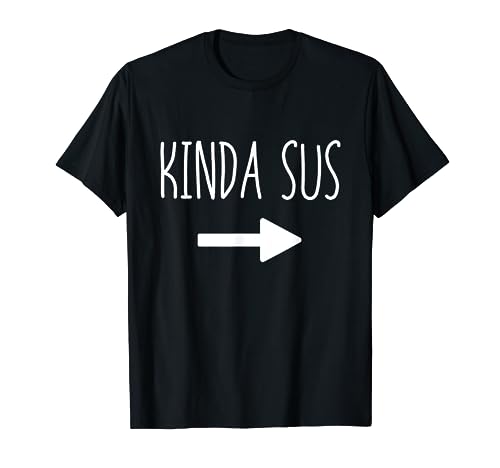Kinda Sus Arrow Gaming Meme Matching Halloween Costume Funny T-Shirt