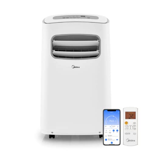 Midea 10,000 BTU Portable Air Conditioner with Fan and Dehumidification Functions, 5.0 Cubic Feet Capacity, SMARTCOOL Technology, 3-in-1 Comfort, Easy Installation