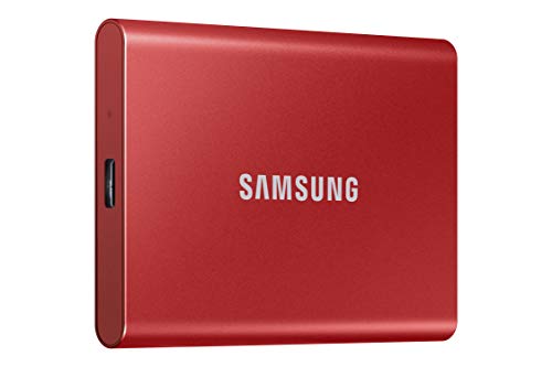 SAMSUNG SSD T7 Portable External Solid State Drive 1TB, Up to USB 3.2 Gen 2, Reliable Storage for Gaming, Students, Professionals, MU-PC1T0R/AM, Red