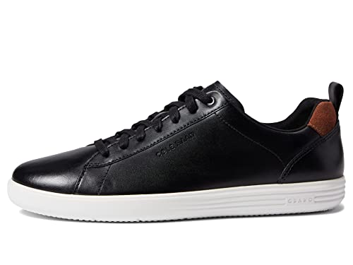 Cole Haan Men's Grand+ Crosscourt Sneaker, Black Leather/TAN Suede, 11