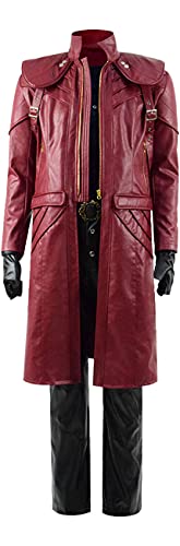 Dante Cosplay Costume Jacket Devil May Cry Nero Cosplay Outfit Halloween Suit for Men (X-Large, Dante)