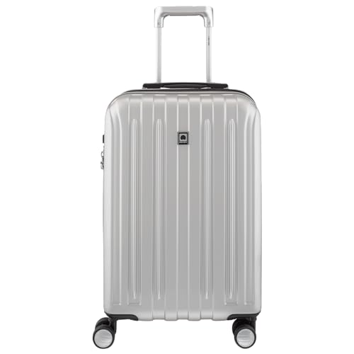 DELSEY Paris Titanium Hardside Expandable Luggage with Spinner Wheels, Silver, Carry-On 21 Inch