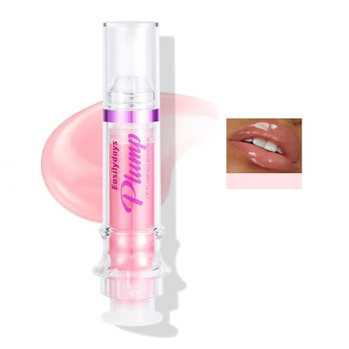 Easilydays Lifter Gloss, Spicy Lip Plumping Booster Lip Gloss Glossy Lipstick, Hydrating, Volumizes, High-Shine, Fuller Lip Plumper Lip Mirror Lip Glaze, Plump&Pout Lip Plumper for Women Girls (#01)