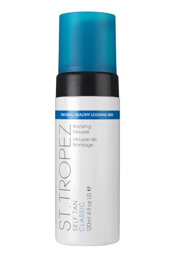 ST TROPEZ Self Tan Classic Bronzing Mousse, Original Fake Tan, Streak-Free Finish, Develops in 4-8 hours, Vegan, Natural & Cruelty Free, 4 Fl Oz