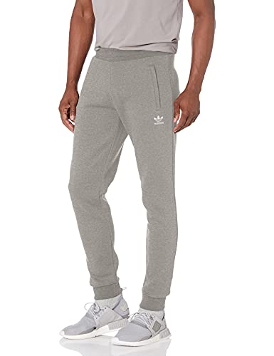 adidas Originals Men Adicolor Essentials Trefoil Joggers, Medium Grey Heather, Large
