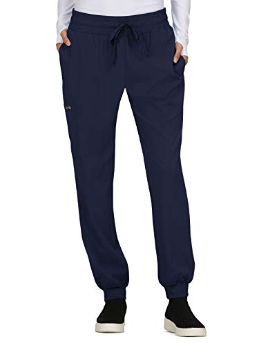 KOI Basics Women's 741 Gemma Jogger Pant (Navy, Small)