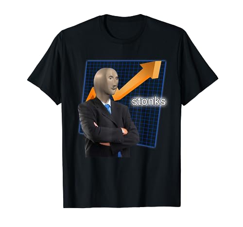 Stonks Surreal Memes Funny Stock T-Shirt