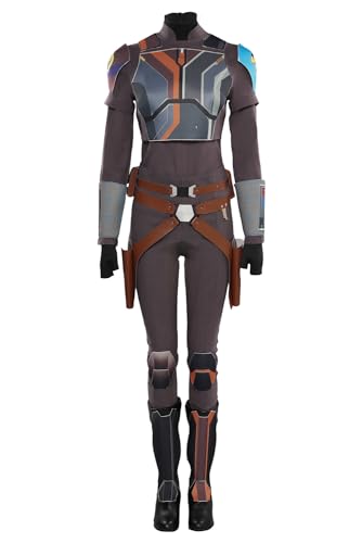 Sabine Wren Cosplay Costme Rebels Sabine Wren Shirt Top Pants Accessories Full Set Outfits Halloween Suit for Women (Sabine Wren, X-Small)