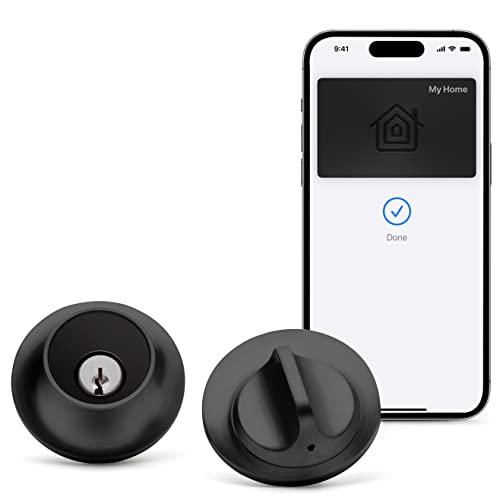 Level Lock+ Smart Lock Plus Apple Home Keys - Smart Deadbolt for Keyless Entry - Includes Key Cards - Works with iOS, Android, Apple HomeKit (Matte Black)