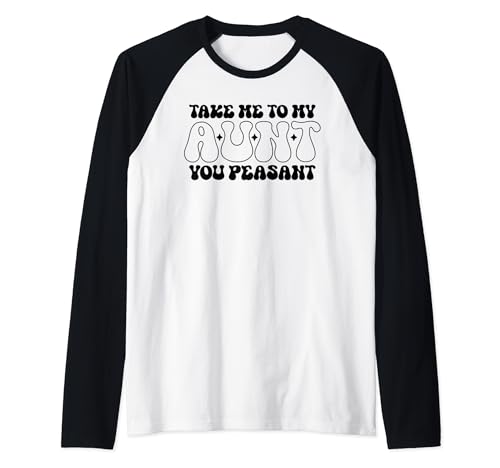 Take Me To My Aunt Peasant Funny Niece Groovy Retro Toddler Raglan Baseball Tee