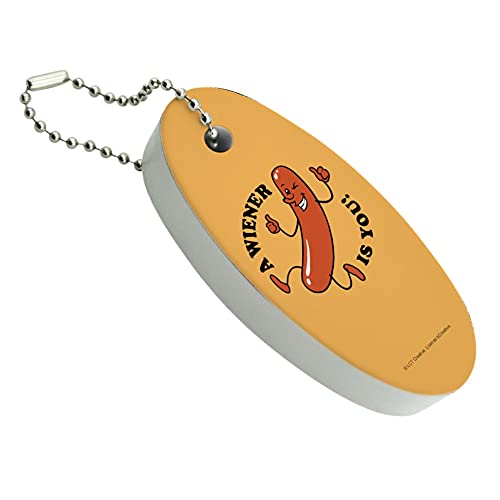 GRAPHICS & MORE A Wiener Winner Is You Hot Dog Funny Humor Floating Keychain Oval Foam Fishing Boat Buoy Key Float