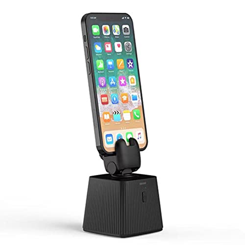 degtnb Mobile Phone Bracket Support Tripod Connecting Vlog Shoot Battery Powered Face Following Panoramic Ball Head Office Supply Black