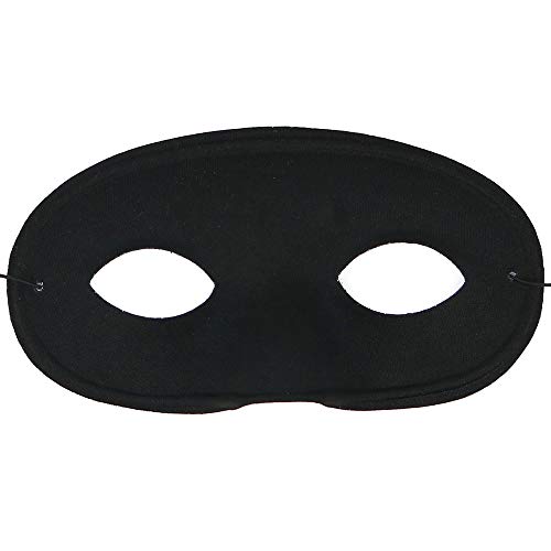 Skeleteen Black Superhero Eye Accessories - Mysterious Black Half Masks Masquerade Accessory for Adults and Kids