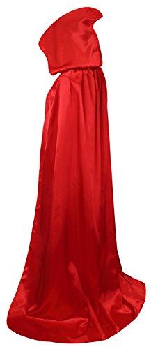 VGLOOK Unisex Hooded Halloween Christmas Cloak Costumes Party Cape Red