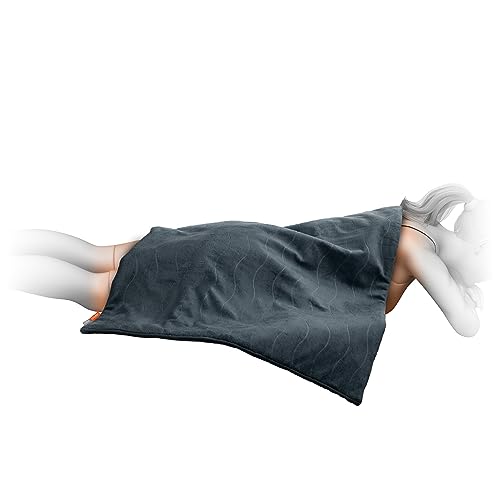 Pure Enrichment PureRelief Pro Far Infrared Oversized Body Wrap - 35” x 27” Full-Body Infrared Heating Pad for Back Pain, Shoulder Aches, Neck Strains, & Soreness in Knees, Abdomen, Chest, & Legs