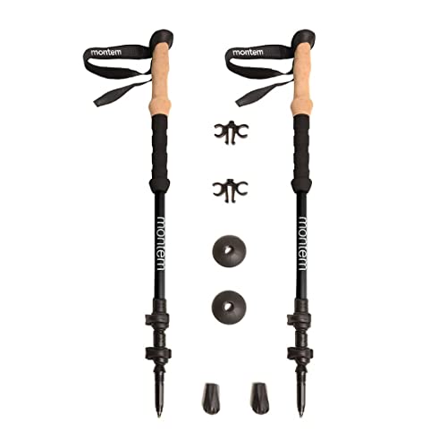 Montem Ultra Strong Trekking Poles, Black, One Pair