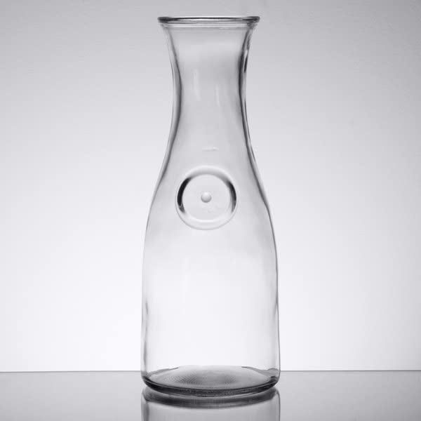 Anchor Hocking 34 oz. Glass Carafe 1 ltr., 4' Diam. X 11' H, Set of 3