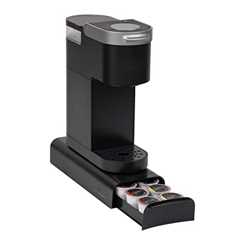 Mind Reader Single Serve Coffee Pod Organizer, 12-14 Coffee Pod Capacity, 5'L x 12.75'W x 2.25'H, Black