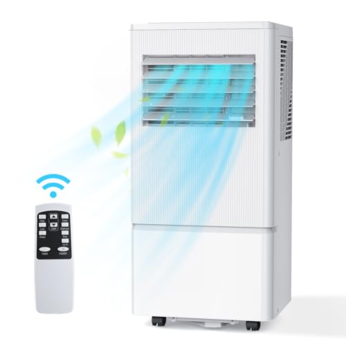 Air Choice Portable Air Conditioner, 10000 BTU Air Conditioner Portable for Room Up to 450 Sq.Ft, 24H Timer, 3-in-1 Quiet AC Unit as Cooler Dehumidifier Fan, Remote Control Window Kit Included, White