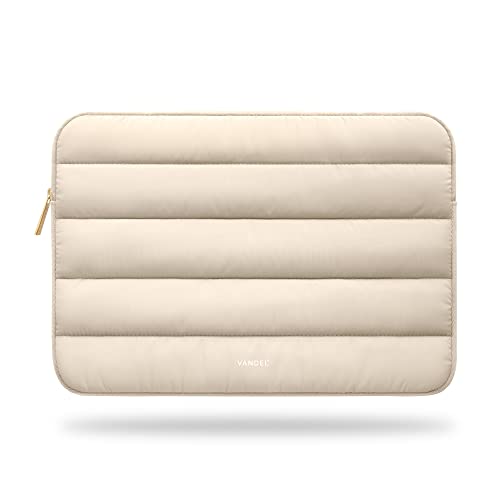 Vandel - The Original Puffy Laptop Sleeve 13-14 Inch Laptop Sleeve. Beige Laptop Sleeve for Women. Carrying Case Laptop Cover for MacBook Pro 14 Inch Sleeve, MacBook Air Sleeve 13 Inch, iPad Pro 12.9