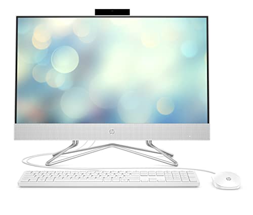 HP 22' All-in-One Desktop, AMD Athlon Silver 3050U Processor, AMD Radeon Graphics, 4 GB RAM, 256 GB SSD, Windows 11 Home (22-dd0210, Snow white)