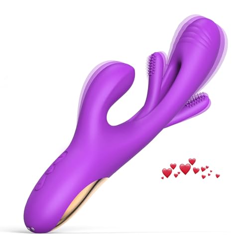 Vibrator Thrusting Dildo for Women-Bchetto Flapping Vibrator Dildo for Women: G Spot Rabbit Vibrator with 7 Flapping Modes, Rechargeable Adult Sex Toys for Women