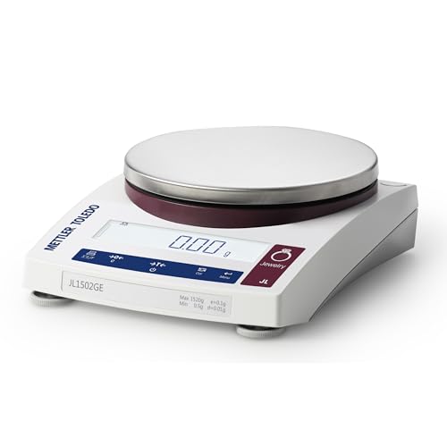 Mettler Toledo JL1502GE/A Gram Scale - Legal for Trade - Gram - Ounce - DWT - Jewelry Scale - 1510 Gram Capacity - 0.01 Gram Readability with RS232