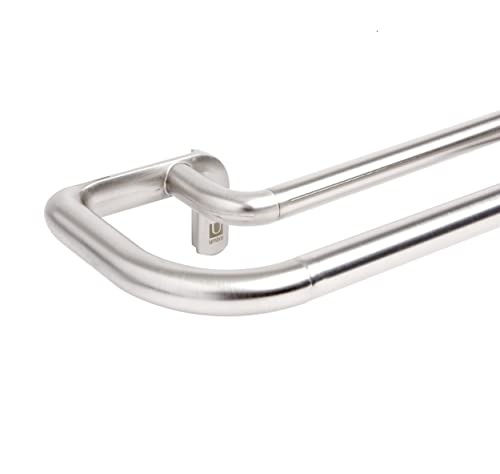 Umbra - 1005893-782-REM Twilight Double Curtain Rod Set – Wrap Around Design is Ideal for Blackout or Room Darkening Panels, 88-144 ', Nickel