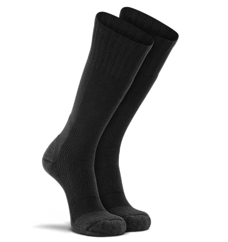 FoxRiver mens Wick Dry Maximum Medium-weight Military Mid-calf hiking socks, Black, Large