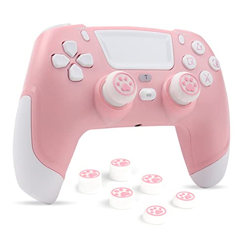 RALAN Pink Wireless Controller Compatible with Playstation 4/Pro/Slim/for PS4 Dualshock 4 Gamepad with Headphone Jack and Touch Pad