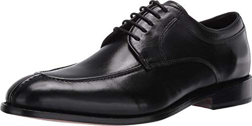 Anthony Veer Wallace Split-Toe Dress Shoes for Men | Lace-up | Goodyear Welt Construction | Cushioned Footbed & Recraftable Leather Sole with Stacked Heel Black