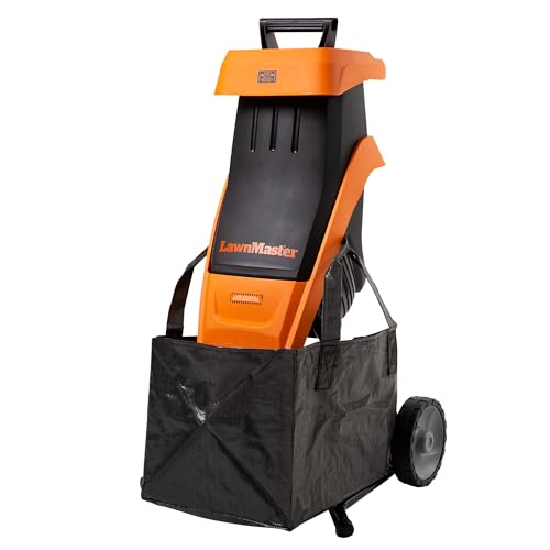 LawnMaster FD1501 Electric Wood Chipper Shredder 15-Amp 1.5-Inch Cutting Diameter Max 10:1 Reduction