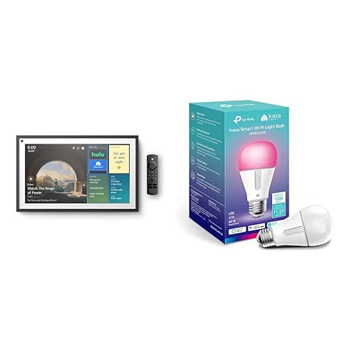 Echo Show 15 with Remote Included bundle with TP-Link Kasa Smart Color Bulb